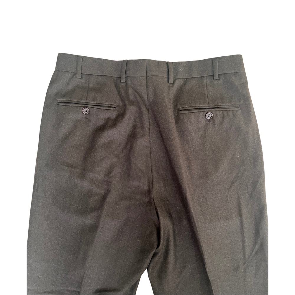 Brooks Brothers Mens 35W Vitale Barberis Canonico Super 120s Wool Pleated Pants - Picture 4 of 12